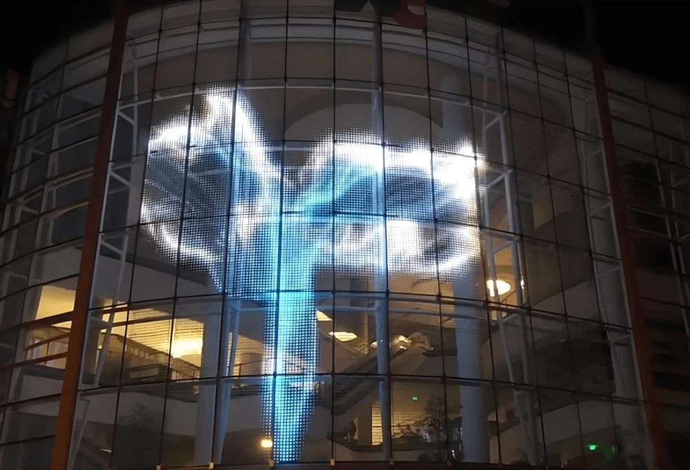 High transparency led grid screen High transparency led grid screen